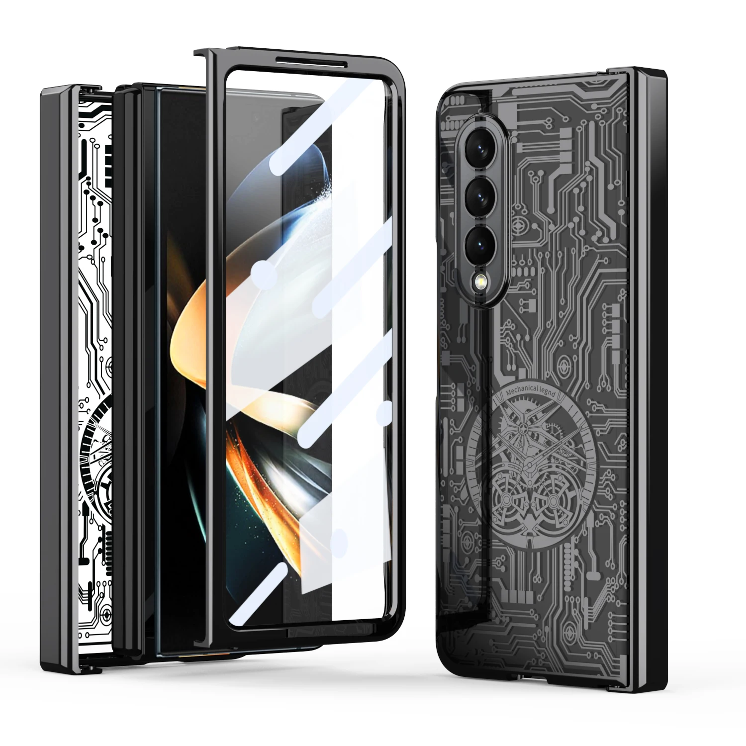 YurKem For Samsung Galaxy Z Fold 4 3 Case Electroplated Transparent Mechanical Pattern Folding Hinge Shockproof Cover
YurKem For Samsung Galaxy Z Fold 4 3 Case Electroplated Transparent Mechanical Pattern Folding Hinge Shockproof Cover