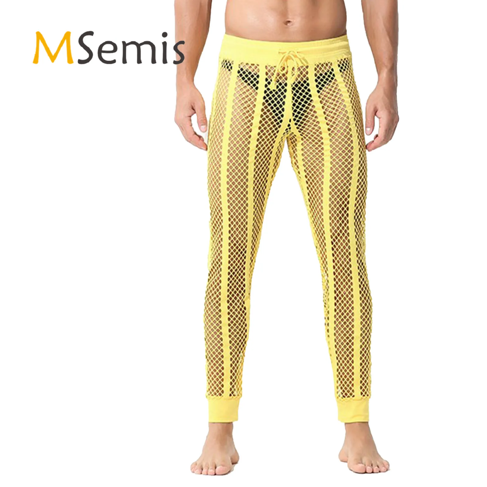 Mens Lingerie Sexy Hollow Out See-through Mesh Pants Fitness Striped Leggings Bodybuilding Drawstring Elastic Waistband Trousers
Mens Lingerie Sexy Hollow Out See-through Mesh Pants Fitness Striped Leggings Bodybuilding Drawstring Elastic Waistband Trousers