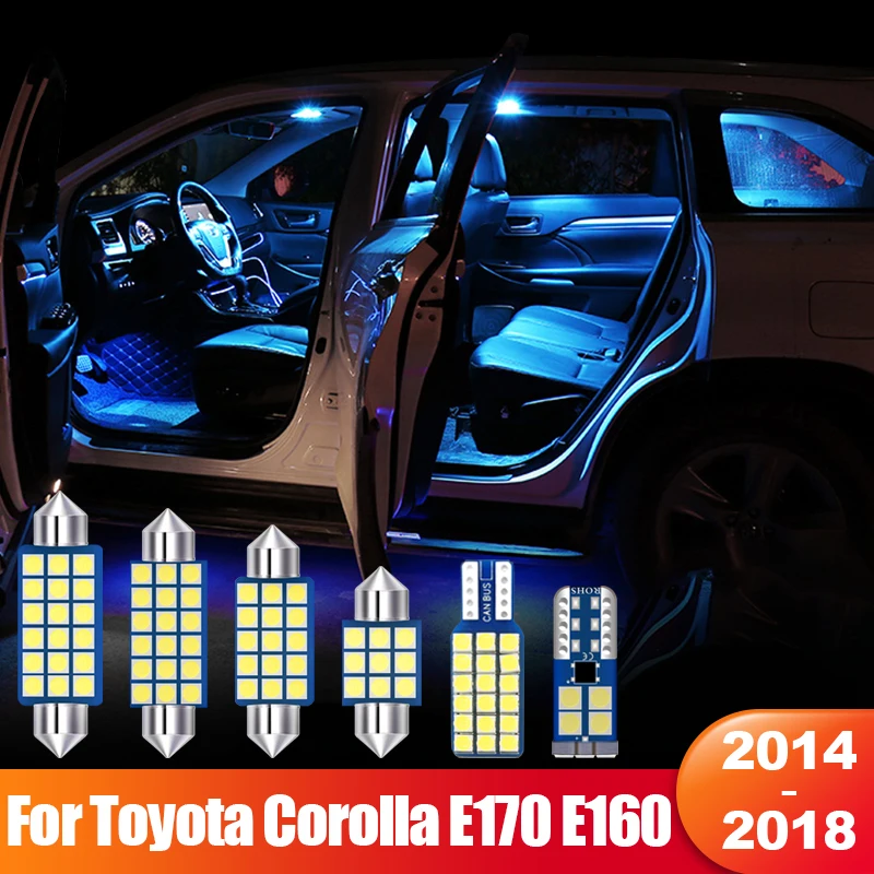 For Toyota Corolla E170 E160 2014 2015 2016 2017 2018 7pcs Canbus Car LED Reading Lamps Vanity Mirror Trunk light Accessories
For Toyota Corolla E170 E160 2014 2015 2016 2017 2018 7pcs Canbus Car LED Reading Lamps Vanity Mirror Trunk light Accessories