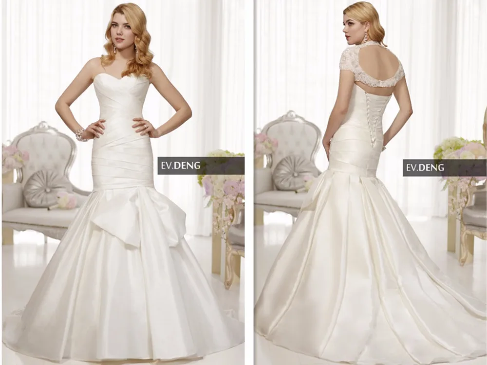 lace up bow bride dresses bridal gown vestido de noiva casamento sexy backless mermaid wedding dress with jacket 2016 hot sale
lace up bow bride dresses bridal gown vestido de noiva casamento sexy backless mermaid wedding dress with jacket 2016 hot sale