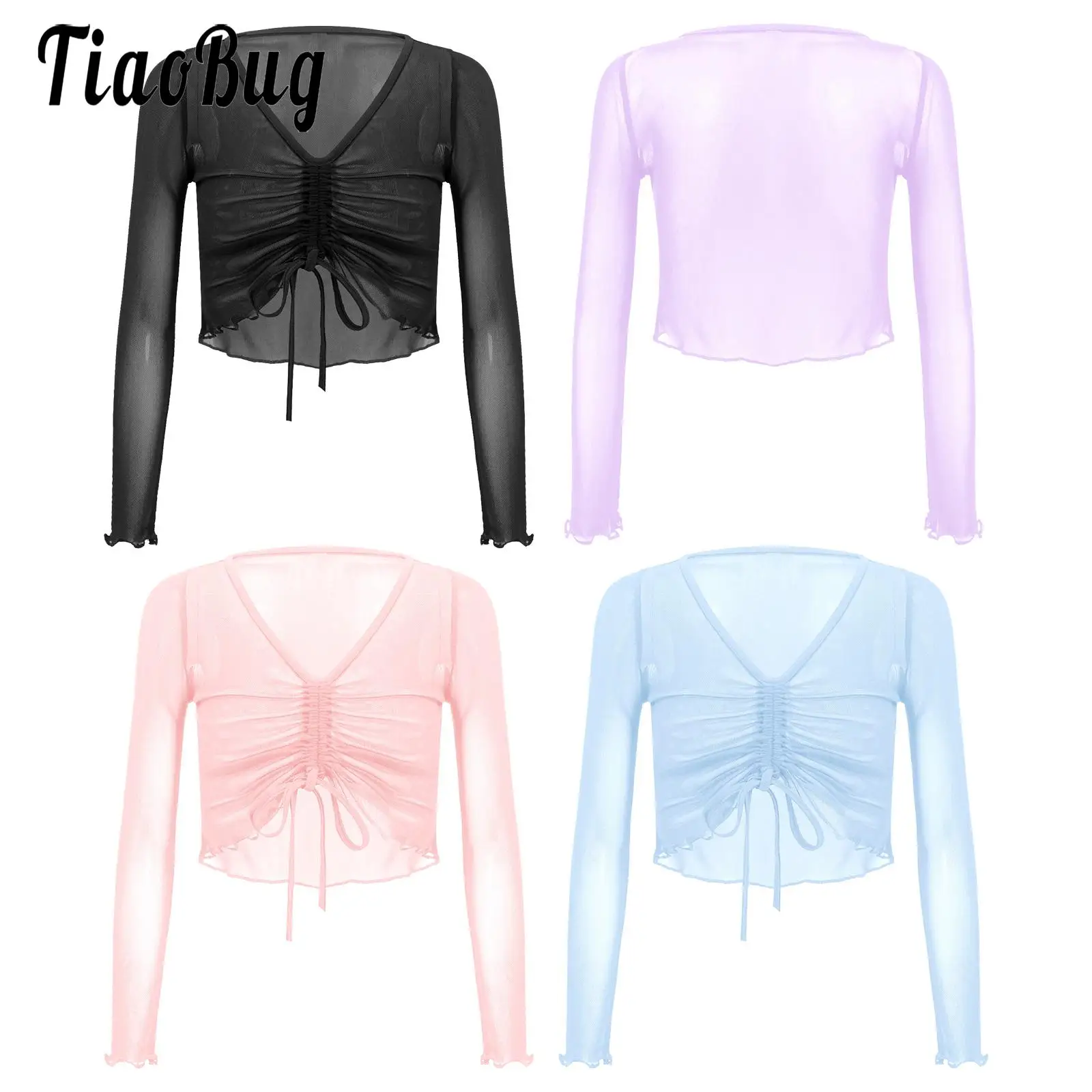 Kids Girls Long Sleeve Ballet Dance Tops Blouses Children Gymnastics Cardigan Mesh Cover Up Tops Gym Yoga Shirts Activewear
Kids Girls Long Sleeve Ballet Dance Tops Blouses Children Gymnastics Cardigan Mesh Cover Up Tops Gym Yoga Shirts Activewear