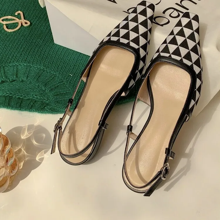 Square Toe Women Shallow Slingback Flats Green White Rhombus Brogues 2022Summer Lady Sandals Espadrilles Casual Zapatillas Femme
Square Toe Women Shallow Slingback Flats Green White Rhombus Brogues 2022Summer Lady Sandals Espadrilles Casual Zapatillas Femme