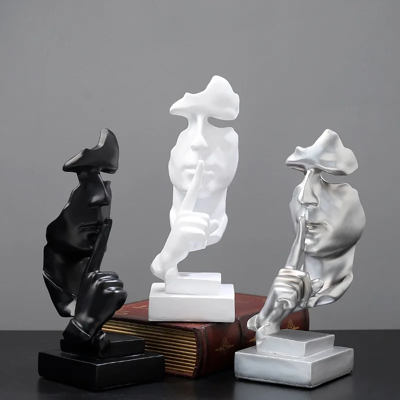 Retro Resin Crafts Silence Is A Golden Thinker Creative Sculpture and Statues Living Room Art Decorations House Decoration
Retro Resin Crafts Silence Is A Golden Thinker Creative Sculpture and Statues Living Room Art Decorations House Decoration