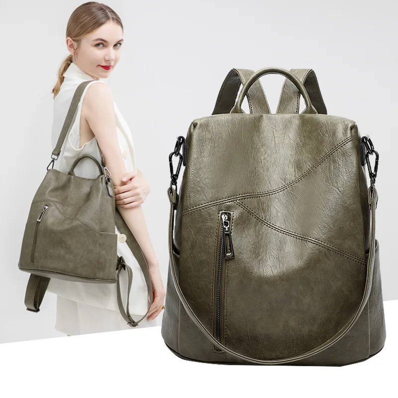 Korean Fashion Women's Backpack New PU Soft Leather Backpack Large-capacity Leisure Anti-theft Travel Bag Shoulder Bag
Korean Fashion Women's Backpack New PU Soft Leather Backpack Large-capacity Leisure Anti-theft Travel Bag Shoulder Bag