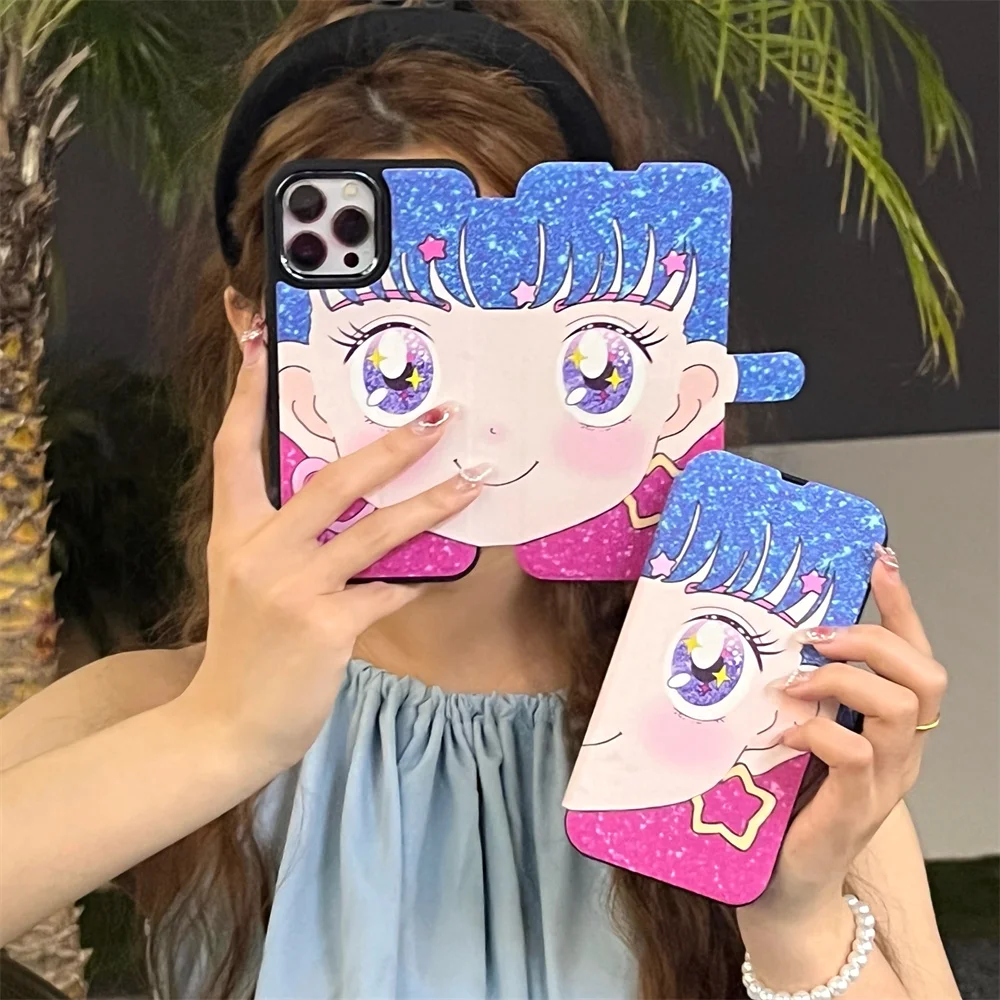 Cute Big Eyes Princess Phone Case with Stand Function for IPhone 11 12 13 14 Pro Max Kawaii Protective Soft Silicone Back Cover
Cute Big Eyes Princess Phone Case with Stand Function for IPhone 11 12 13 14 Pro Max Kawaii Protective Soft Silicone Back Cover