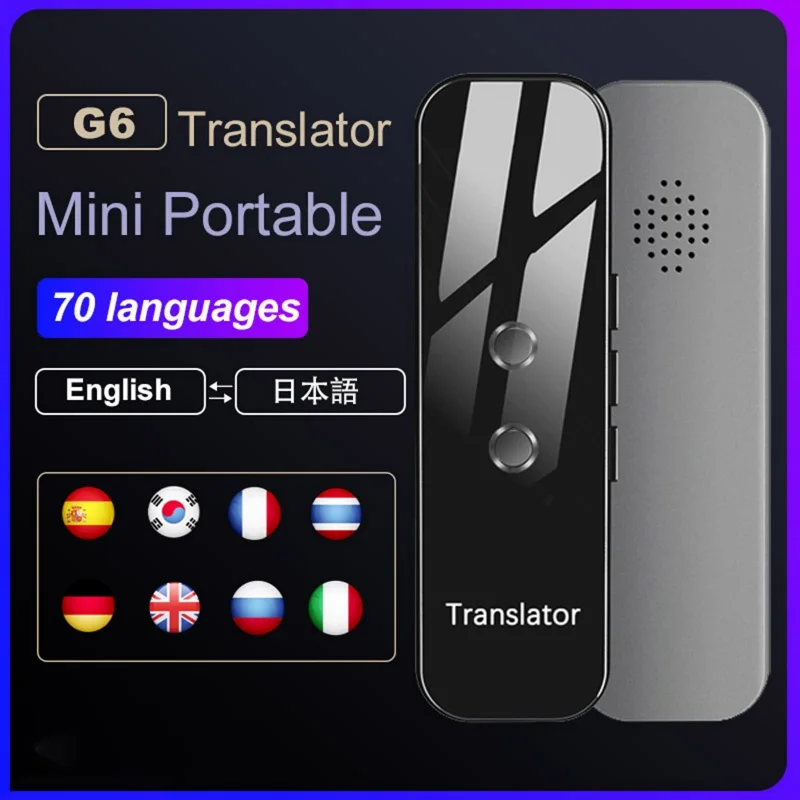 Portable Language Translator HIFI BT4.2 Speaker 70+ Languages Translation Tools Real-Time Smart Instant Voice Translator Pen
Portable Language Translator HIFI BT4.2 Speaker 70+ Languages Translation Tools Real-Time Smart Instant Voice Translator Pen