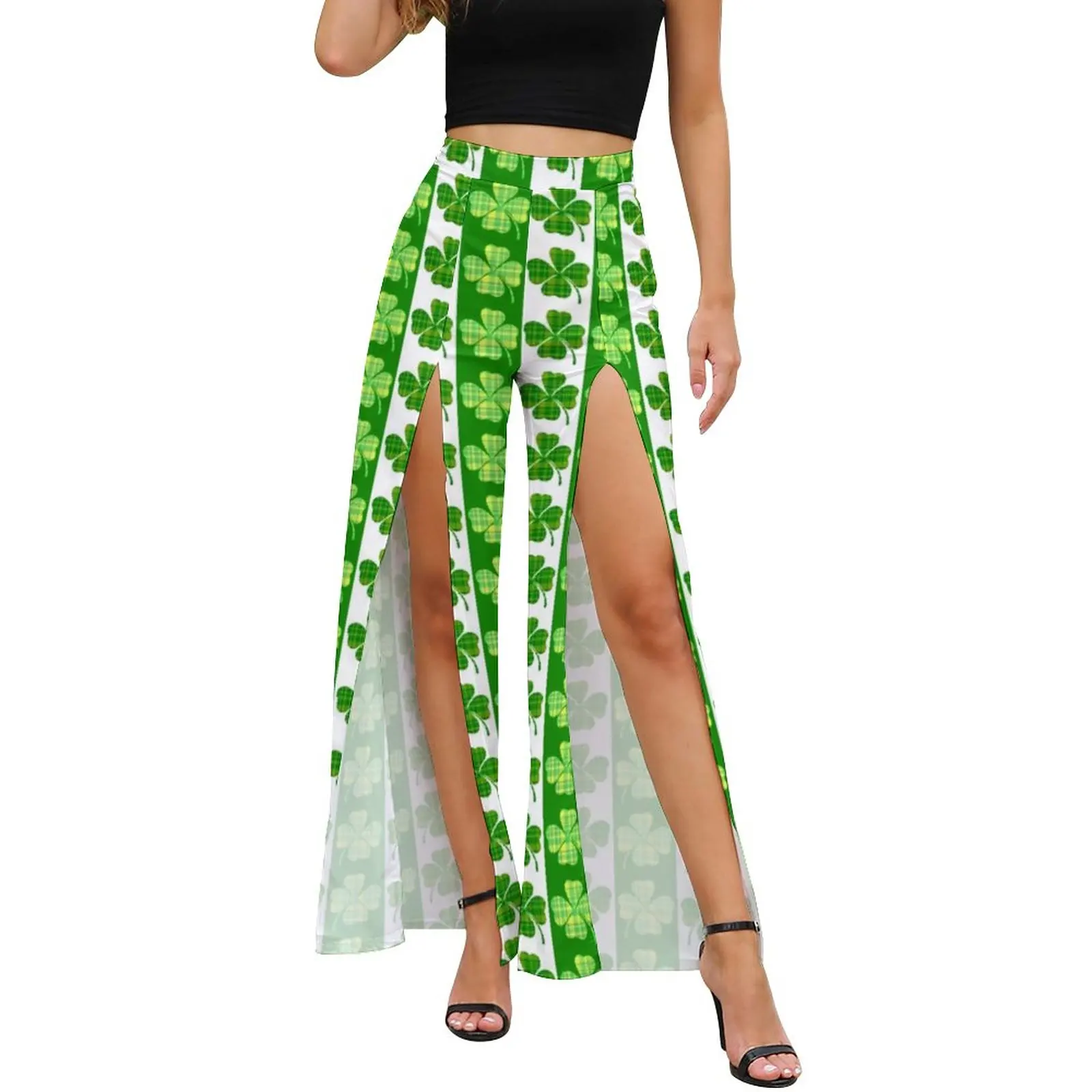 St Patricks Day Pants Women Green Lucky Shamrocks Streetwear Graphic Trousers Summer Slit Sexy Wide Leg Pants Birthday Present
St Patricks Day Pants Women Green Lucky Shamrocks Streetwear Graphic Trousers Summer Slit Sexy Wide Leg Pants Birthday Present