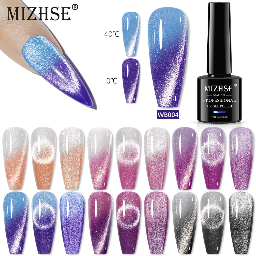 MIZHSE 7ML Thermal Cat Eye Gel Nail Polish Semi Permanent Varnish Hybrid Color Changing Cat Eye Gel Soak Off UV Gel for Nail Art
MIZHSE 7ML Thermal Cat Eye Gel Nail Polish Semi Permanent Varnish Hybrid Color Changing Cat Eye Gel Soak Off UV Gel for Nail Art