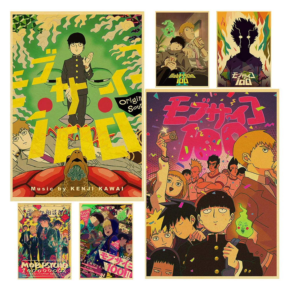 Hot Anime Mob Psycho 100 Posters Kraft Paper Mobu Saiko Hyaku Vintage Poster Home Living Room Wall Stickers Art Painting
Hot Anime Mob Psycho 100 Posters Kraft Paper Mobu Saiko Hyaku Vintage Poster Home Living Room Wall Stickers Art Painting