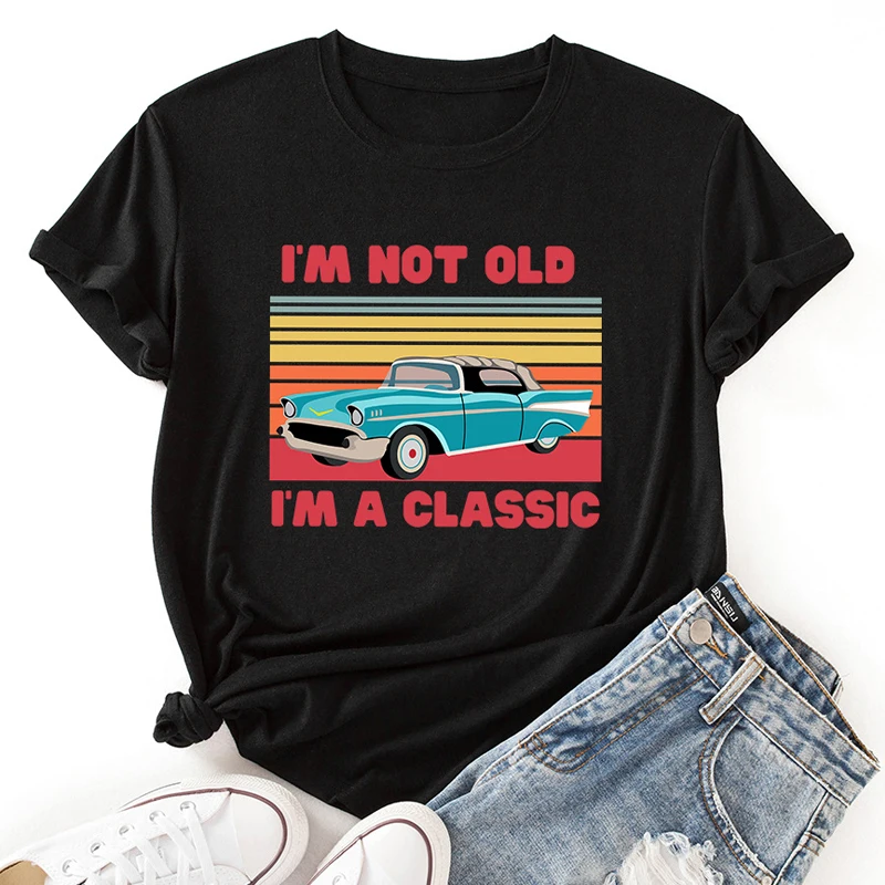 Women T-shirt Summer Short Sleeve Cotton Casual T Shirts Automobile Letter Printing Female Loose Clothes Ladies Tee Tops
Women T-shirt Summer Short Sleeve Cotton Casual T Shirts Automobile Letter Printing Female Loose Clothes Ladies Tee Tops