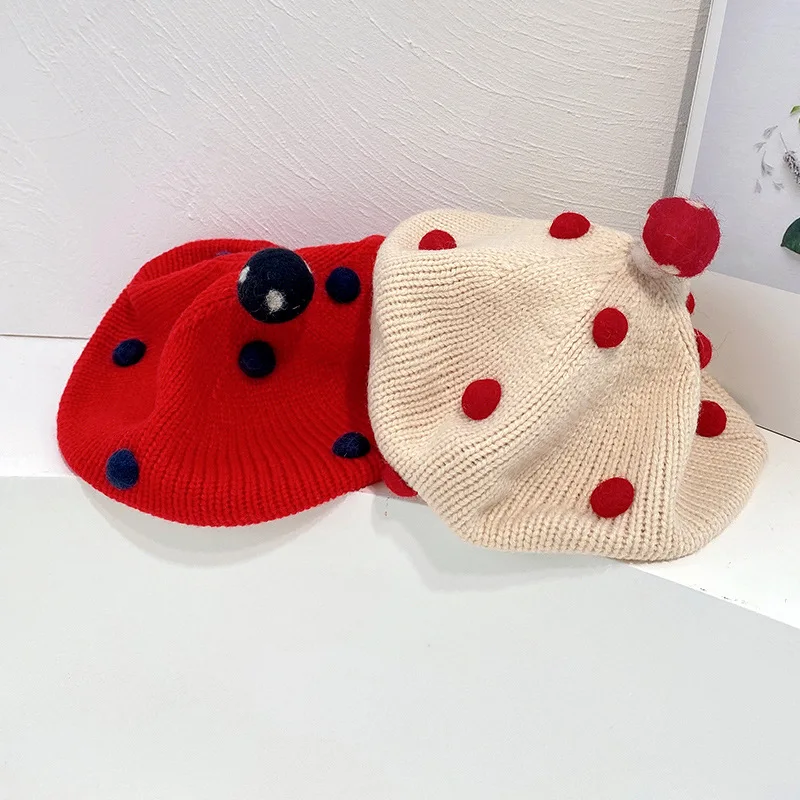 2 to 8 Years Old Kids Multicolor Cotton Thread Knitting Mushroom Beret Autumn Winter Black Red Berets Girls Painter Hat
2 to 8 Years Old Kids Multicolor Cotton Thread Knitting Mushroom Beret Autumn Winter Black Red Berets Girls Painter Hat