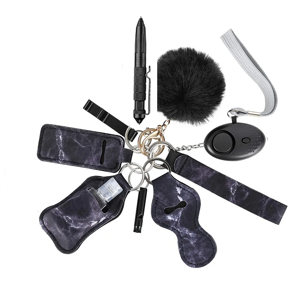 Safety Keychain Set for Woman Self Defense Emergency Broken Window Escape Genshin Impact Alarm Pompom and Lip Balm Tactical Pen
Safety Keychain Set for Woman Self Defense Emergency Broken Window Escape Genshin Impact Alarm Pompom and Lip Balm Tactical Pen