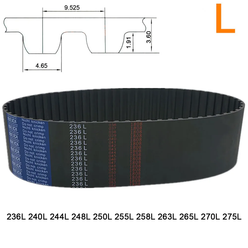 1pcs Width 12.7 20 25 38mm L Rubber Timing Belt 236L 240L 244L 248L 250L 255L 258L 263L 265L 270L 275L Synchronous Belt
1pcs Width 12.7 20 25 38mm L Rubber Timing Belt 236L 240L 244L 248L 250L 255L 258L 263L 265L 270L 275L Synchronous Belt