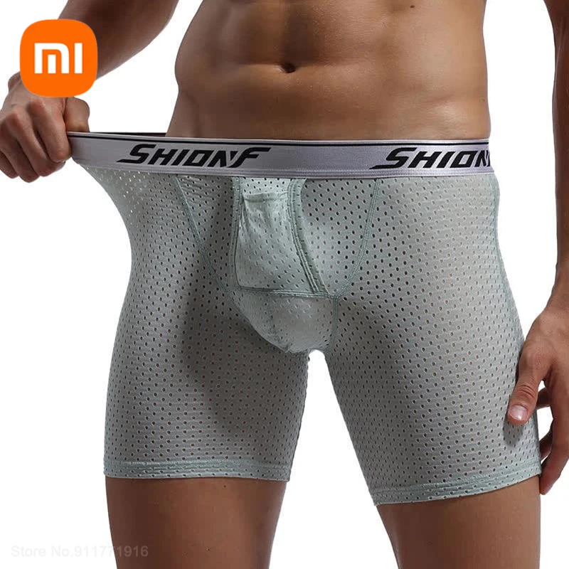Youpin Boxershorts Male Underpants Men Boxers Long Panties Men's Sports Underwear Ice Silk Cool Mesh Boxer Sexy Homme Large Size
Youpin Boxershorts Male Underpants Men Boxers Long Panties Men's Sports Underwear Ice Silk Cool Mesh Boxer Sexy Homme Large Size