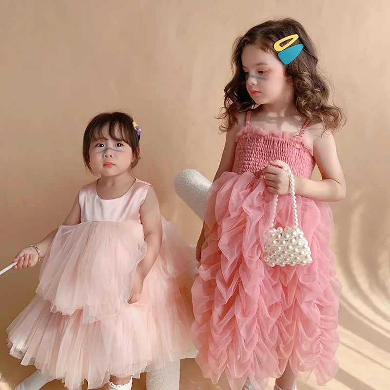 HoneyCherry New Girl's Halter Mesh Dress Baby Cake Dress Pleated Lantern Dress Girl Clothes
HoneyCherry New Girl's Halter Mesh Dress Baby Cake Dress Pleated Lantern Dress Girl Clothes