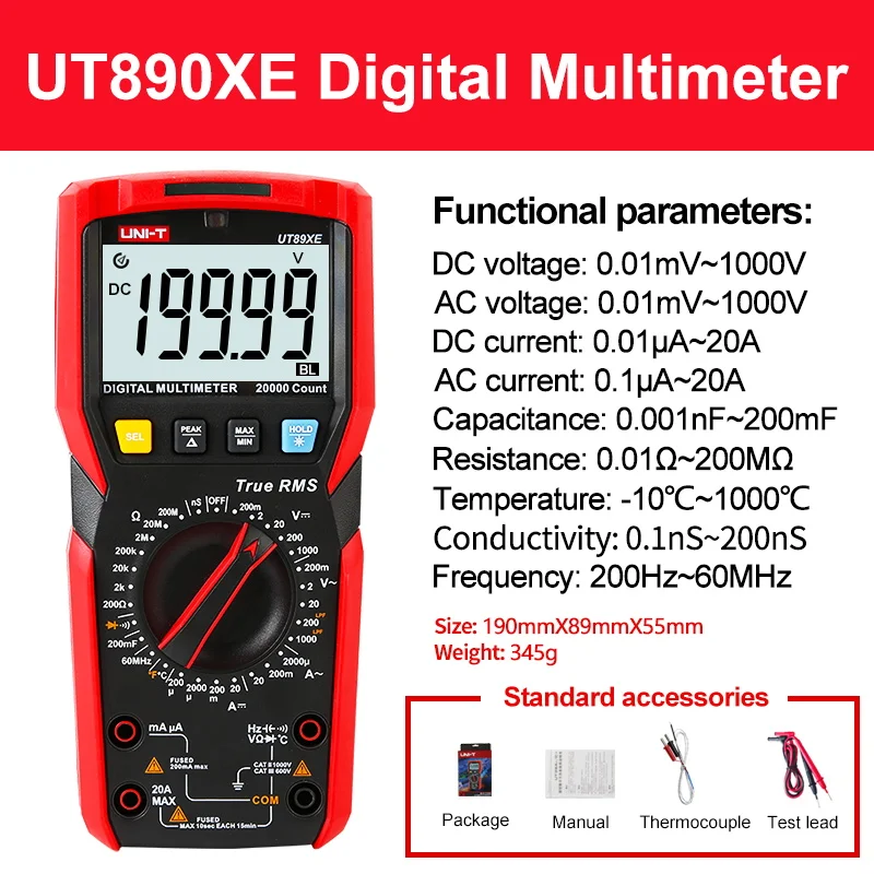 UNI-T UT89XD Цифровой мультиметр
UNI-T UT89XD Цифровой мультиметр
