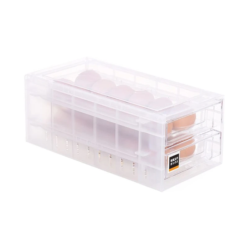 24 Grid Egg Holder for Refrigerator Drawer Type Egg Storage Box 2Layer Container
24 Grid Egg Holder for Refrigerator Drawer Type Egg Storage Box 2Layer Container
