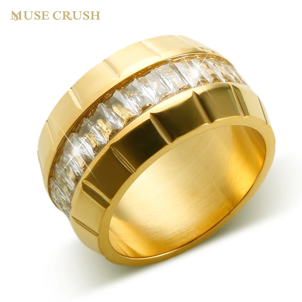 Luxury Cubic Zirconia Rings for Women Men Fashion Jewelry Stainless Steel Gold Plated Full CZ Stone Rings Wholesale Jewelry
Luxury Cubic Zirconia Rings for Women Men Fashion Jewelry Stainless Steel Gold Plated Full CZ Stone Rings Wholesale Jewelry