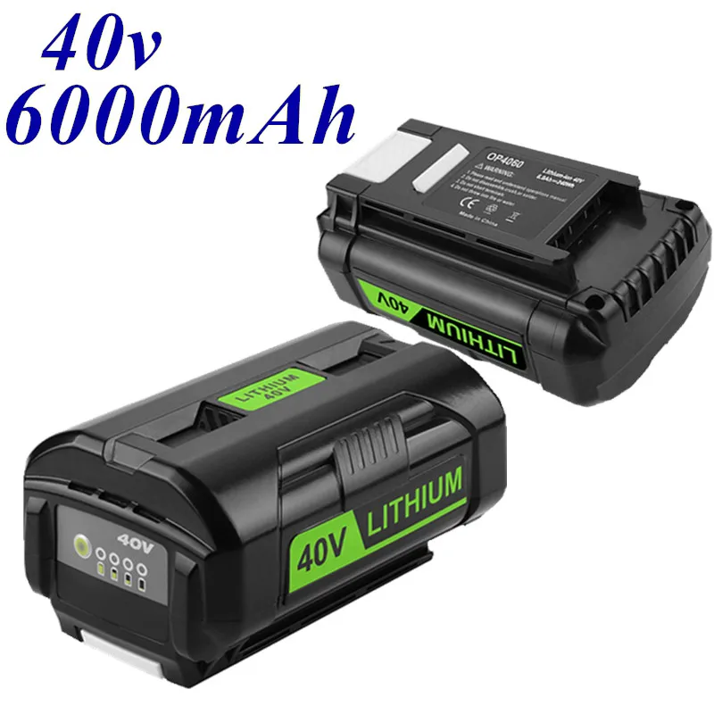 Литий-ионная аккумуляторная батарея OP40601, 40 в, 6,0 Ач для Ryobi OP4060, OP4050, OP4030, OP4026, RY40200, OP4040, RY40430, RY40770, RY40440, инструменты
Литий-ионная аккумуляторная батарея OP40601, 40 в, 6,0 Ач для Ryobi OP4060, OP4050, OP4030, OP4026, RY40200, OP4040, RY40430, RY40770, RY40440, инструменты