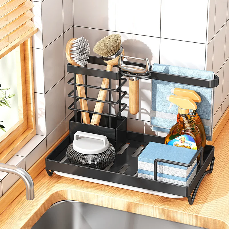 Kitchen Storage Rack Towel Sponge Drain Racks Carbon Steel Brush Storage Bathroom Soap Holder Sink Desktop Organizer accessorie
Kitchen Storage Rack Towel Sponge Drain Racks Carbon Steel Brush Storage Bathroom Soap Holder Sink Desktop Organizer accessorie