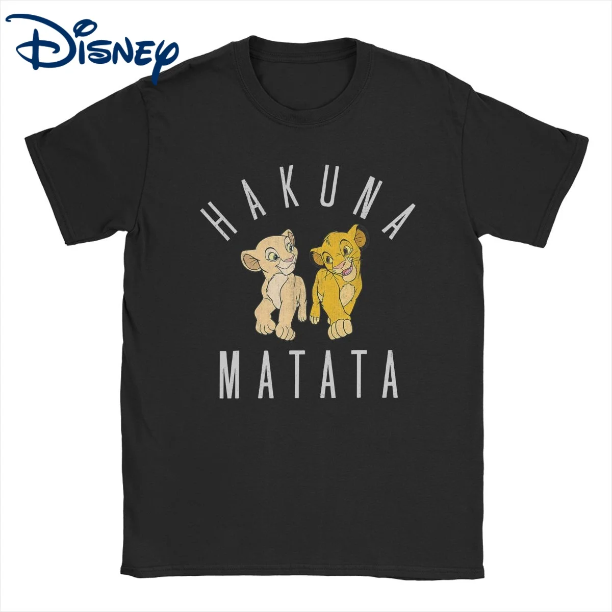 Новинка, футболки Disney с изображением короля льва, мужская и женская хлопковая Футболка Simba Nala Hakuna Matata, футболка с коротким рукавом, женская одежда
Новинка, футболки Disney с изображением короля льва, мужская и женская хлопковая Футболка Simba Nala Hakuna Matata, футболка с коротким рукавом, женская одежда