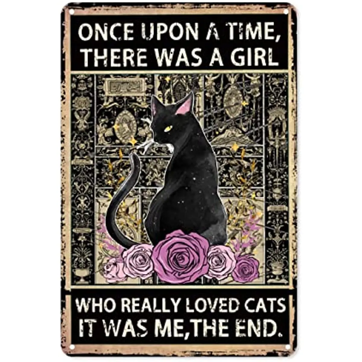 Vintage Black Cat Sign Gifts for Cat Lovers, Cute Cat Metal Sign Gifts for Black Cat Lovers Retro Kitten Wall Decor metal sign
Vintage Black Cat Sign Gifts for Cat Lovers, Cute Cat Metal Sign Gifts for Black Cat Lovers Retro Kitten Wall Decor metal sign