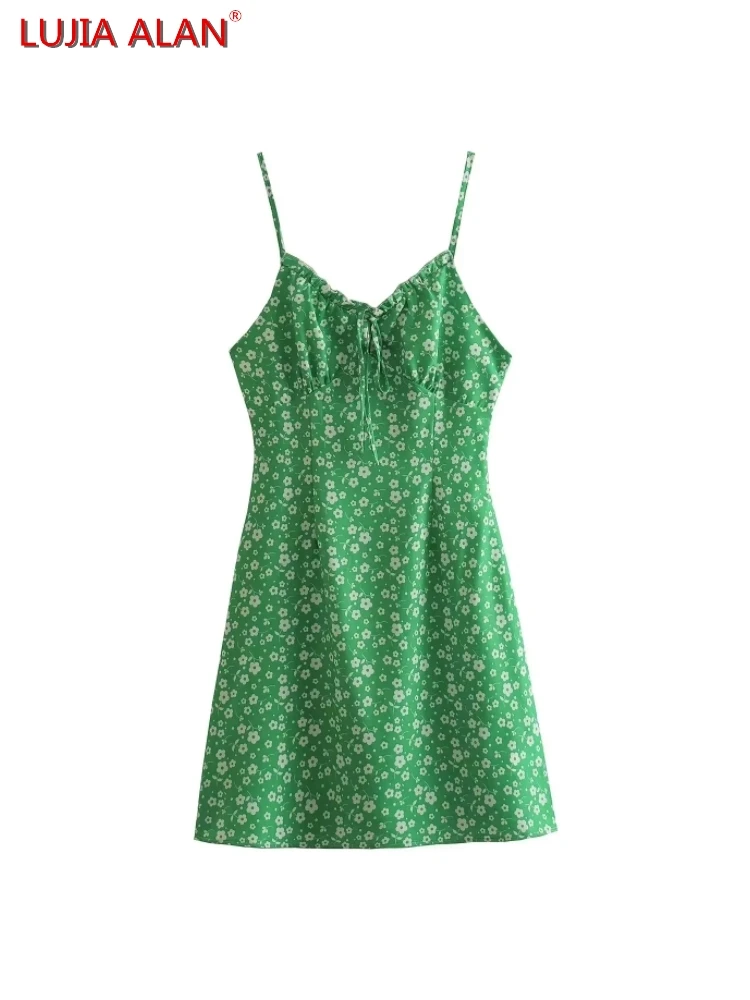 New Women's Floral Printed Side Zipper Sling Mini Dress Elegant Female Sleeveless Slim Fit Vestidos LUJIA ALAN WD1781
New Women's Floral Printed Side Zipper Sling Mini Dress Elegant Female Sleeveless Slim Fit Vestidos LUJIA ALAN WD1781