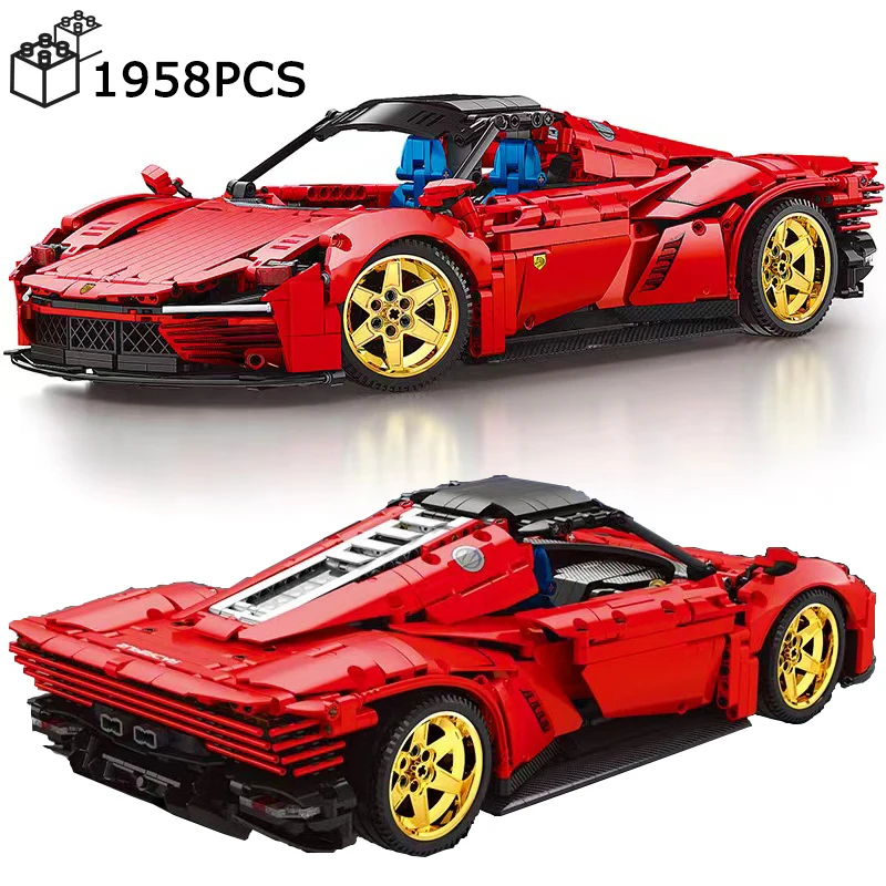 Конструктор MOC технический феррарид Daytona SP3, гоночный автомобиль, строительный блок, Городской Спортивный автомобиль с дистанционным управл...
Конструктор MOC технический феррарид Daytona SP3, гоночный автомобиль, строительный блок, Городской Спортивный автомобиль с дистанционным управл...