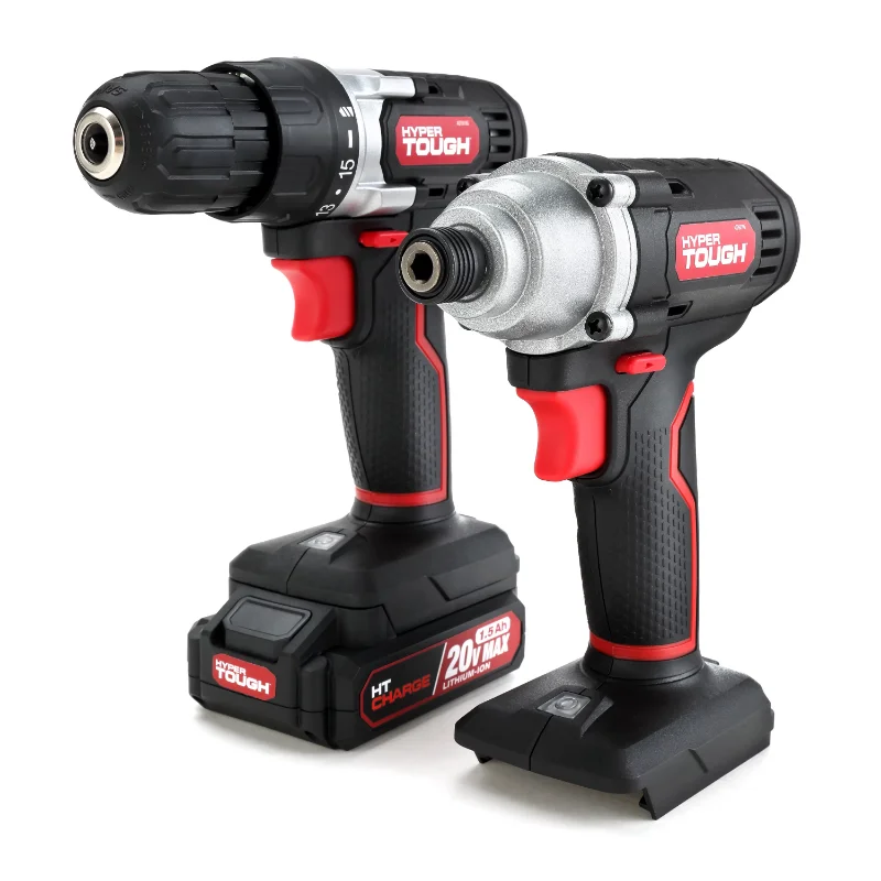 20V Max (2-Tool Set) 3/8 inch Cordless Drill & 1/4 inch Impact Driver Combo Kit with 1.5Ah Lithium-Ion Battery, Charger
20V Max (2-Tool Set) 3/8 inch Cordless Drill & 1/4 inch Impact Driver Combo Kit with 1.5Ah Lithium-Ion Battery, Charger