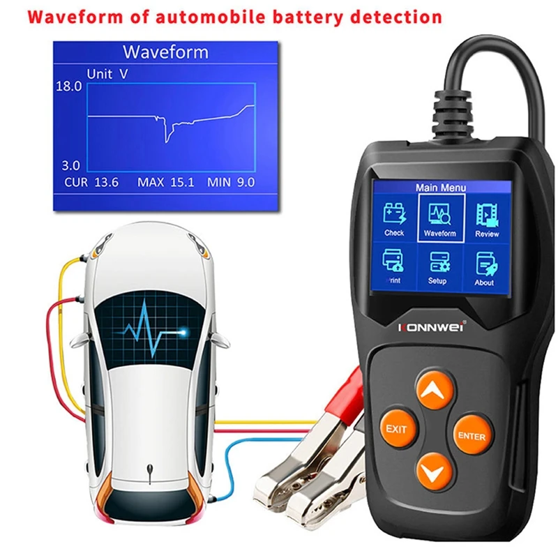 KW600 Car Battery Tester 12V Battery Internal Resistance Life Analyzer LCD Digital Display Car Diagnostic Tool
KW600 Car Battery Tester 12V Battery Internal Resistance Life Analyzer LCD Digital Display Car Diagnostic Tool