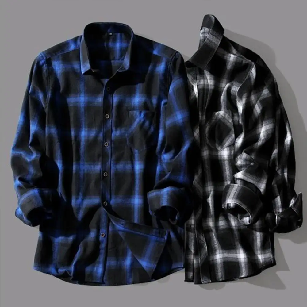 Casual Chic Color Matching Buttons Autumn Coat Streetwear Men Spring Shirt Contrast Colors for Home
Casual Chic Color Matching Buttons Autumn Coat Streetwear Men Spring Shirt Contrast Colors for Home