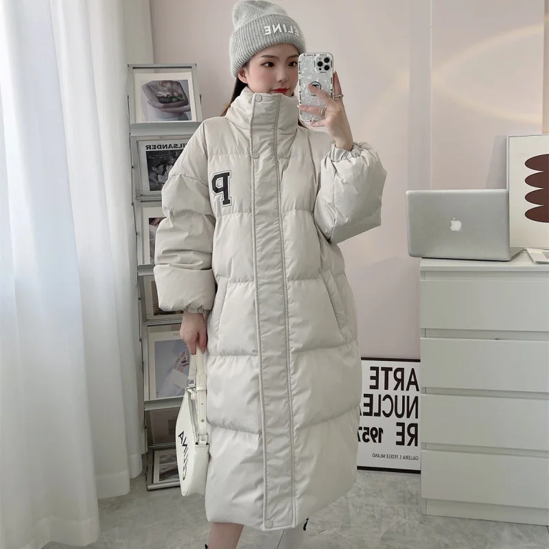 Simple Big P Down Cotton Jacket for Women Medium Long Parkas Korean Version Loose Large Size Woman Winter Coat Trend for Lovers
Simple Big P Down Cotton Jacket for Women Medium Long Parkas Korean Version Loose Large Size Woman Winter Coat Trend for Lovers