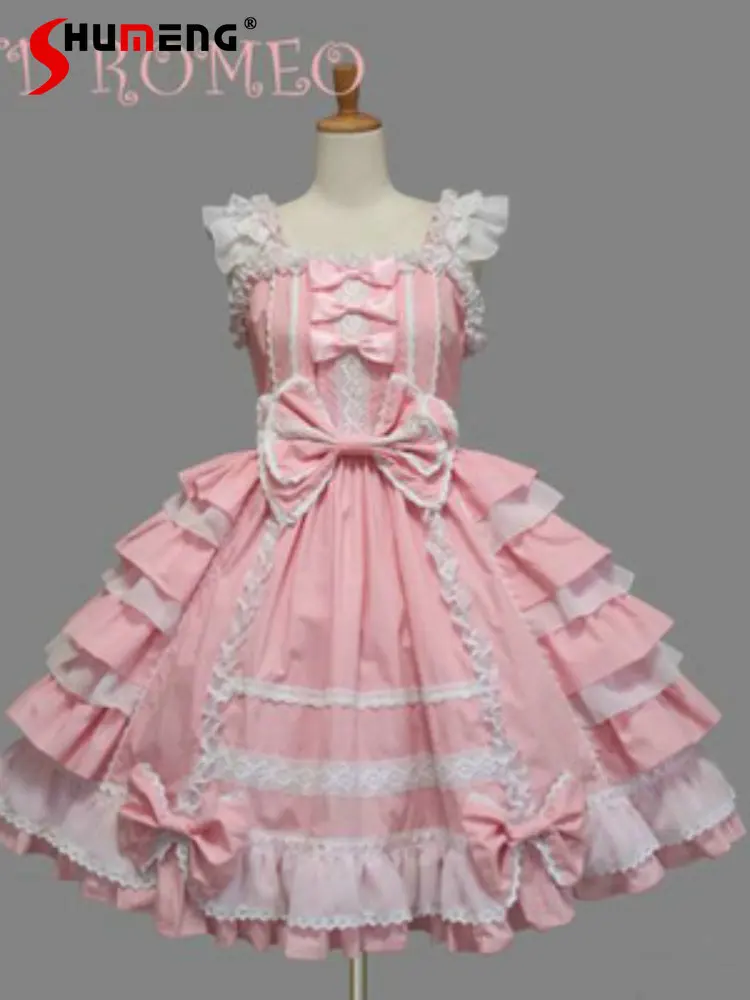 Japanese Style Lolita Princess Ruffles Mid-length Dress for Women 2023 Spring New Palace Style Lace Bow Cosplay Dresses Ladies
Japanese Style Lolita Princess Ruffles Mid-length Dress for Women 2023 Spring New Palace Style Lace Bow Cosplay Dresses Ladies