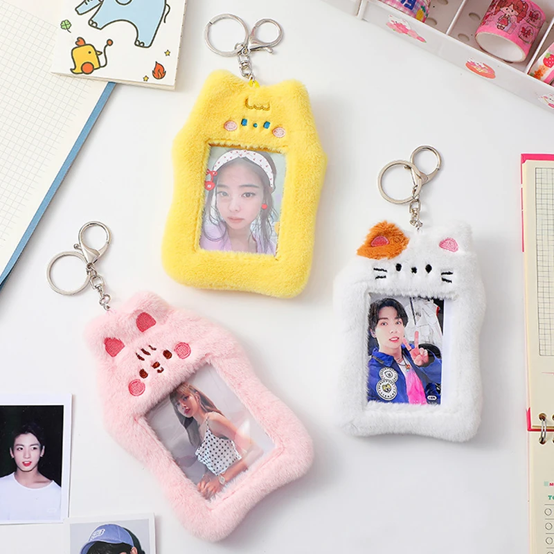 Korea Cute Bear Rabbit Plush Photocard Holder Cute Kpop Idol Photo Album Sleeve Case ID Card Cover With Keychain Bag Pendant
Korea Cute Bear Rabbit Plush Photocard Holder Cute Kpop Idol Photo Album Sleeve Case ID Card Cover With Keychain Bag Pendant