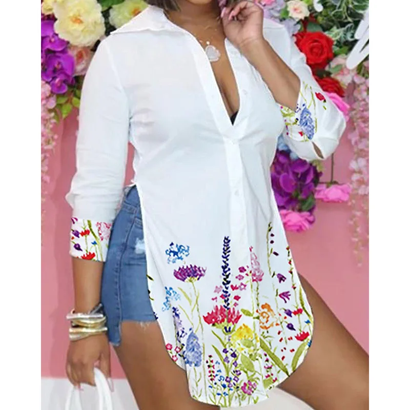 Split Blouses Women Shirt Button Long Sleeve Fashion Woman Blouses 2022 Turn-down Collar Print Blouses and Shirts for Women New
Split Blouses Women Shirt Button Long Sleeve Fashion Woman Blouses 2022 Turn-down Collar Print Blouses and Shirts for Women New