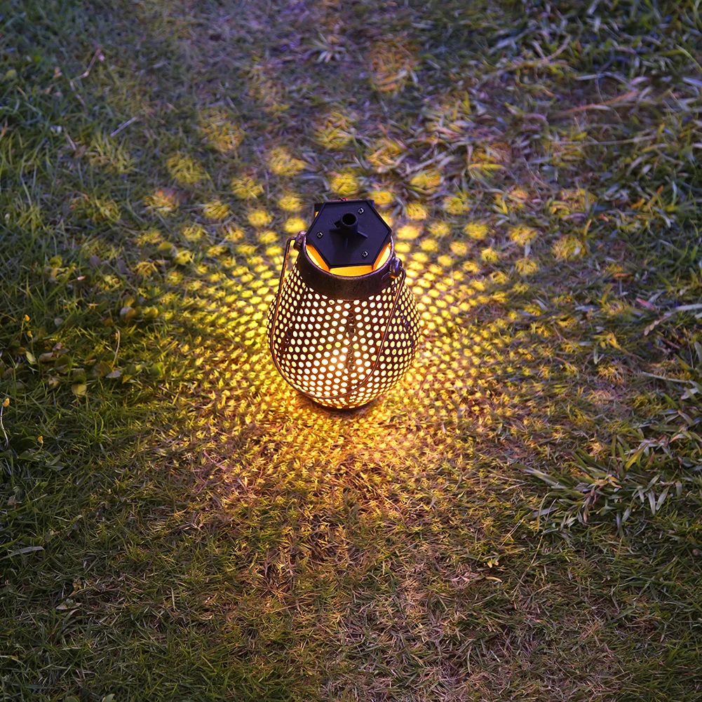 Iron Point Projection LED Solar Lamp Retro Portable Waterproof Light Landscape Lighting Hanging Lantern for Outdoor Garden
Iron Point Projection LED Solar Lamp Retro Portable Waterproof Light Landscape Lighting Hanging Lantern for Outdoor Garden