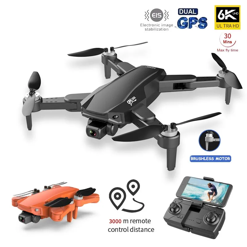 S608 Pro GPS Drone 6K Dual HD Camera Professional Aerial WIFI FPV Brushless Motor RC Foldable Quadcopter RC Distance 3KM Toy
S608 Pro GPS Drone 6K Dual HD Camera Professional Aerial WIFI FPV Brushless Motor RC Foldable Quadcopter RC Distance 3KM Toy