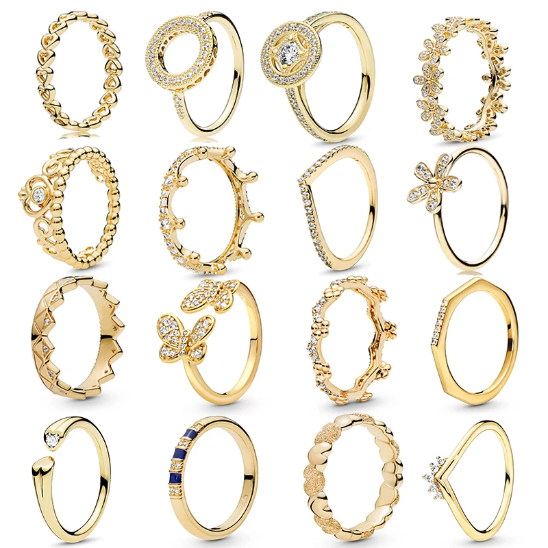 Original Gold Matte Brilliance Hearts Tiara Wishbone Ring For Women 925 Sterling Silver Wedding Gift Fashion Jewelry
Original Gold Matte Brilliance Hearts Tiara Wishbone Ring For Women 925 Sterling Silver Wedding Gift Fashion Jewelry