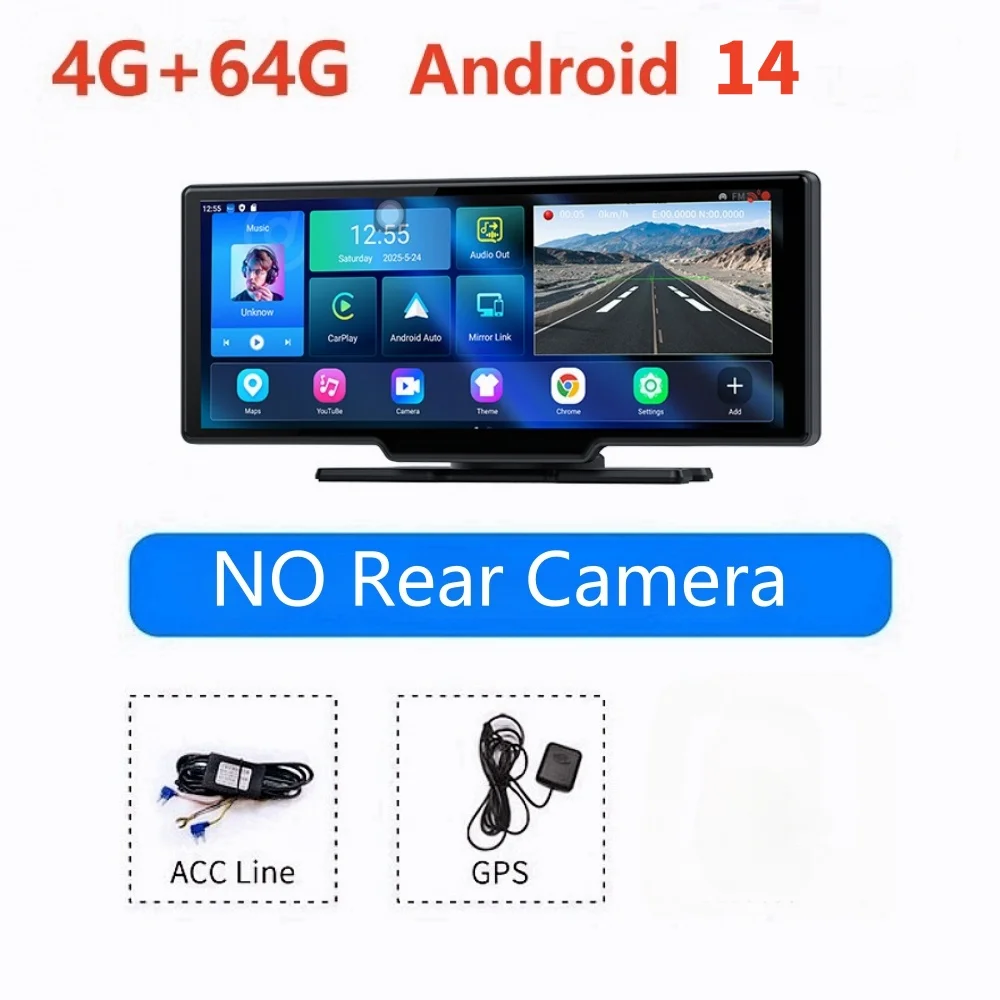 10,26 дюймов 4G + 64G Android 14.0 4G Автомобильное зеркало заднего вида Stream Media GPS Navi Dash Cam Двойная камера 1080P Автомобильный видеорегистратор ADAS Super Night
10,26 дюймов 4G + 64G Android 14.0 4G Автомобильное зеркало заднего вида Stream Media GPS Navi Dash Cam Двойная камера 1080P Автомобильный видеорегистратор ADAS Super Night