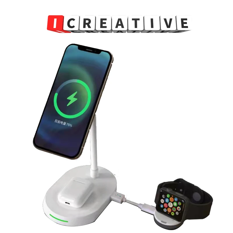 Magnetic 3in1 Wireless Charger Mobile Phone Foldable Qi 15W Fast Charging Dock Station For Apple Airpods Watch 6
Magnetic 3in1 Wireless Charger Mobile Phone Foldable Qi 15W Fast Charging Dock Station For Apple Airpods Watch 6