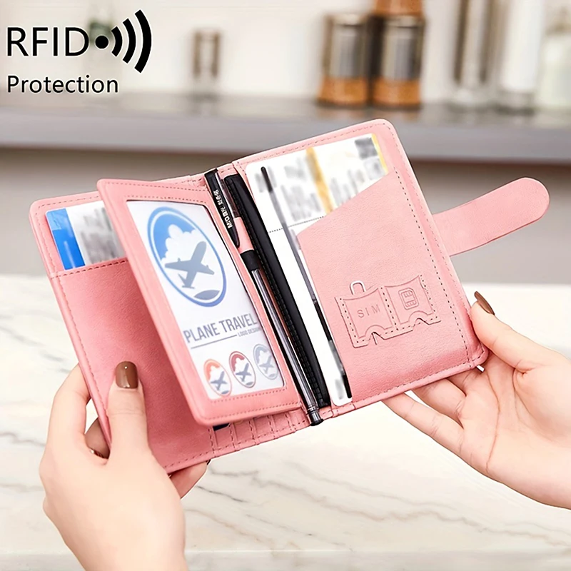 

RFID Passport Cover Anti Thief ID Credit Cards Passport Holder Bags Pouch PU Leather Packet Case Wallet Purse Travel Accessories