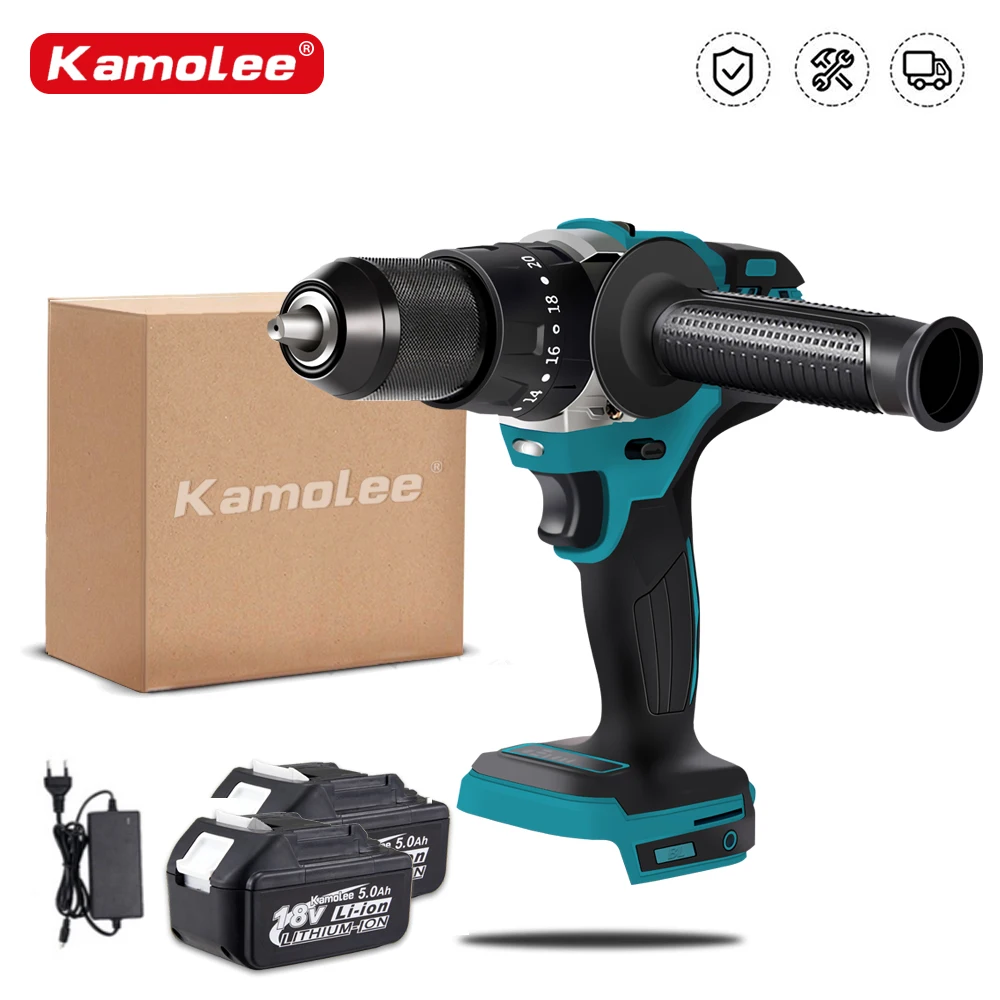 Kamolee 13MM Brushless Electric Impact Drill Cordless Screwdriver Lithium Battery Charging Hand Drill For Makita 18V Battery
Kamolee 13MM Brushless Electric Impact Drill Cordless Screwdriver Lithium Battery Charging Hand Drill For Makita 18V Battery