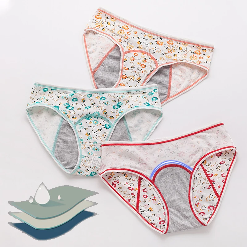 Seamless Cotton Girls Floral Print Leak-proof Monthly Panties Briefs Women Cute Menstrual Period High Waist Underwear Lingerie
Seamless Cotton Girls Floral Print Leak-proof Monthly Panties Briefs Women Cute Menstrual Period High Waist Underwear Lingerie