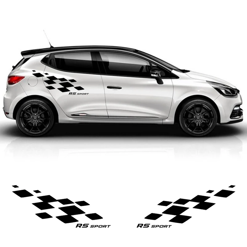 2Pcs Car Door Side Sticker RS Sport Stripes Racing Lattices Graphics Vinyl Decals For Renault Clio Car Accessories
2Pcs Car Door Side Sticker RS Sport Stripes Racing Lattices Graphics Vinyl Decals For Renault Clio Car Accessories