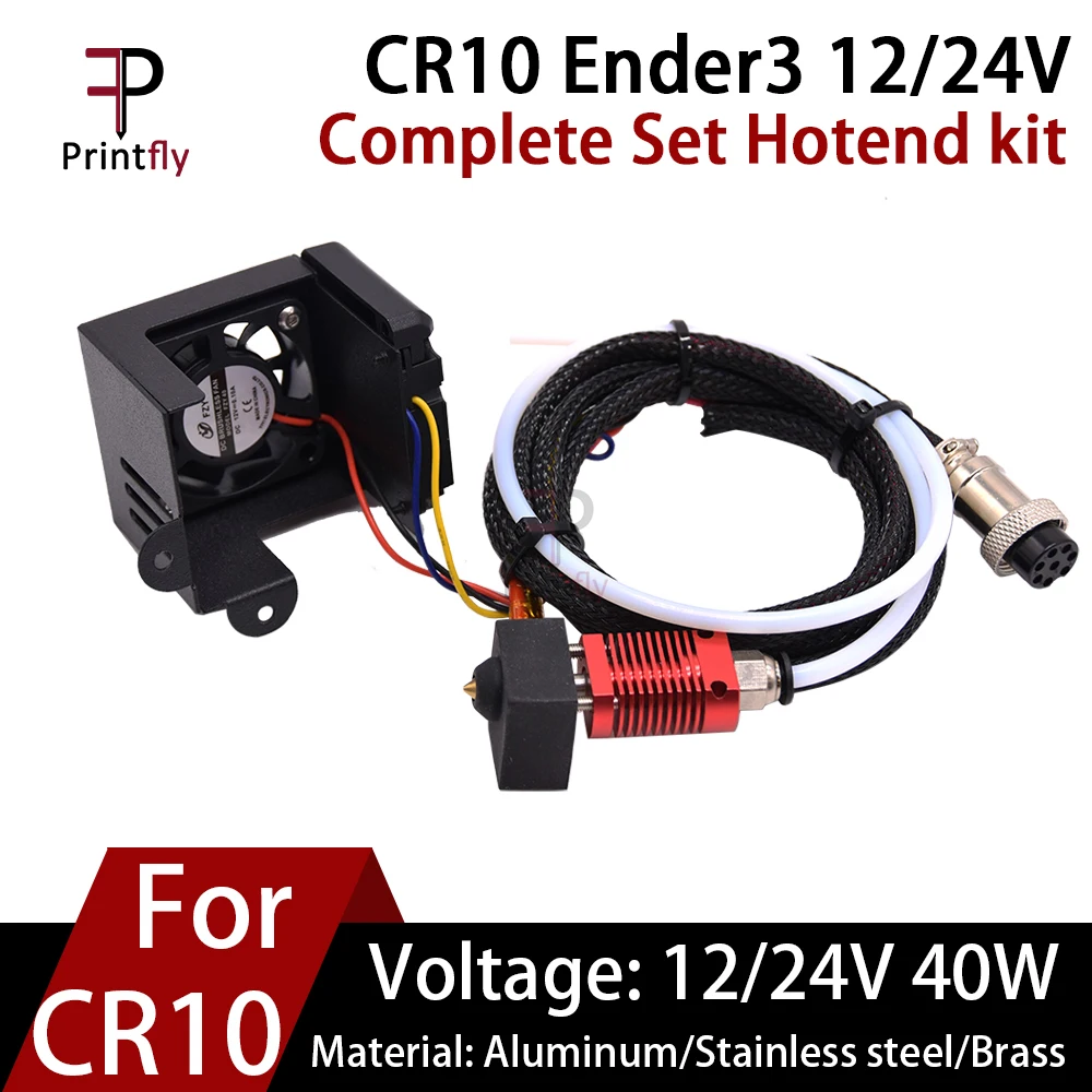 CR-10 Ender3 Nozzle Fan kit Hotend Kit Extruder Kit with 0.4 Nozzle Heating Block Double Fans Cover Air Connections 3D Printer
CR-10 Ender3 Nozzle Fan kit Hotend Kit Extruder Kit with 0.4 Nozzle Heating Block Double Fans Cover Air Connections 3D Printer