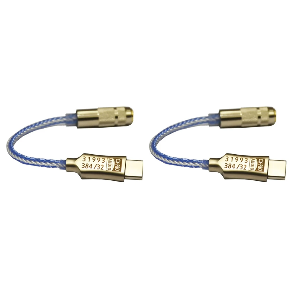 2X CX31993 USB Type C DAC Headphone Amp Blue with 3.5mm Output SNR128DB PCM 32B/384KHz for Android Windows10 Phone Call
2X CX31993 USB Type C DAC Headphone Amp Blue with 3.5mm Output SNR128DB PCM 32B/384KHz for Android Windows10 Phone Call