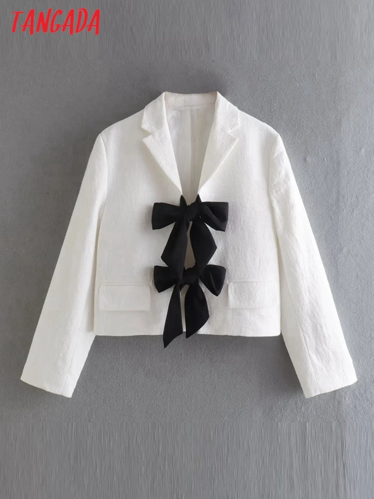Tangada Women Vintage Bow Sweet Crop Blazer Female Long Sleeve Elegant Jacket Ladies Suits QD136
Tangada Women Vintage Bow Sweet Crop Blazer Female Long Sleeve Elegant Jacket Ladies Suits QD136