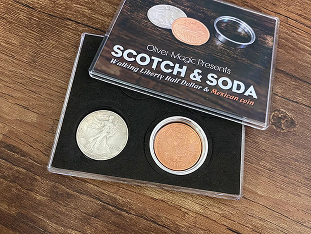 

Scotch & Soda (Walking Liberty Half Dollar) By Oliver Magic Coins Vanishing Magia Close Up Gimmick Illusions Props Mentalism