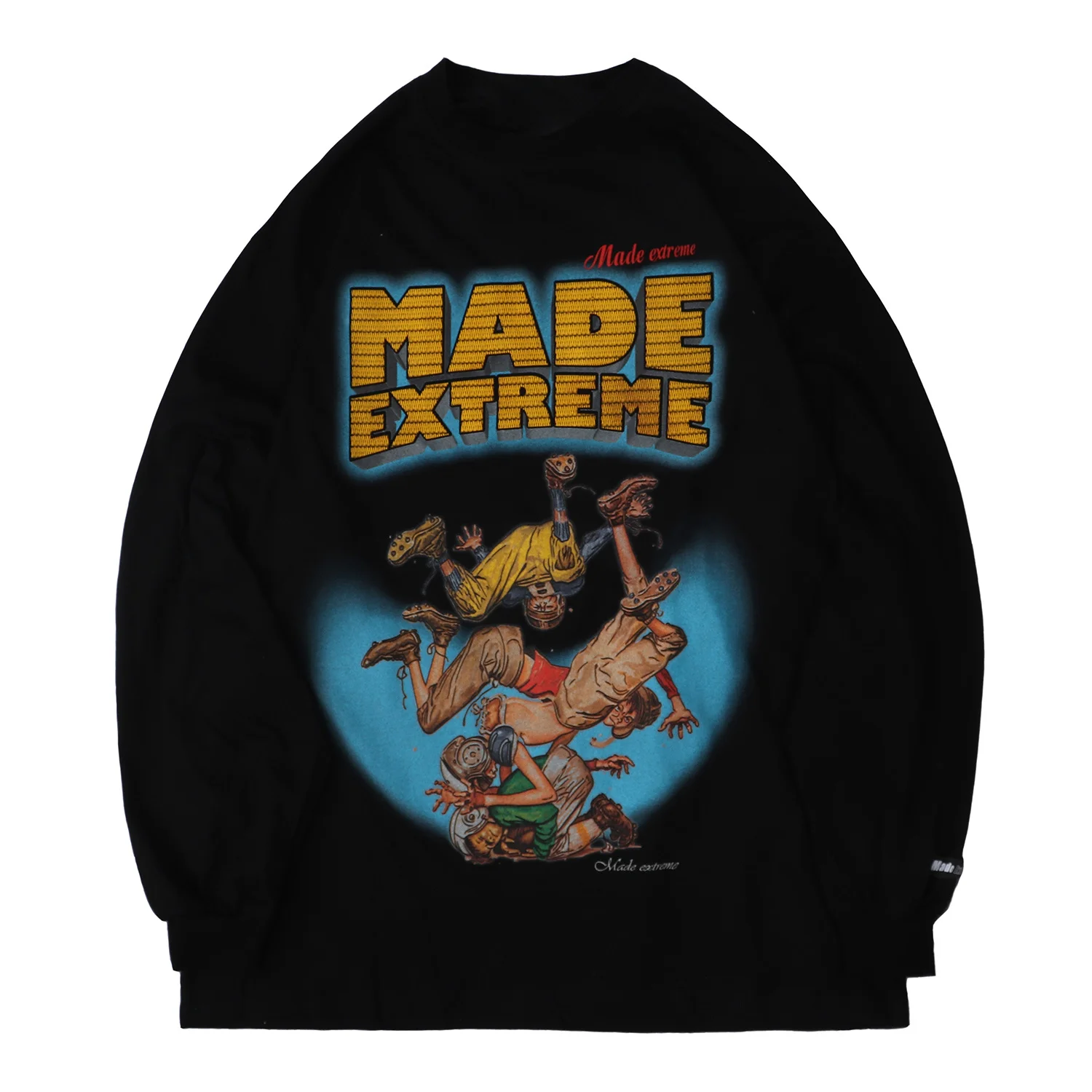 MADE extreme Retro Anime Character English Sweatshirt Men Hip Hop Streetwear Harajuku O-neck Pullover Sweatshirts Men Cotton Top
MADE extreme Retro Anime Character English Sweatshirt Men Hip Hop Streetwear Harajuku O-neck Pullover Sweatshirts Men Cotton Top