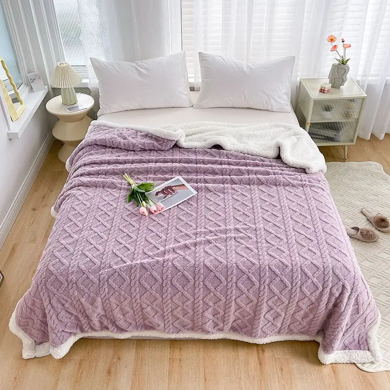 Thickening Bed Blanket Double Layer Lamb Cashmere Fleece Plaid Super Soft Throw Blanket Winter Warm Sofa Quilt Cover Bedspread
Thickening Bed Blanket Double Layer Lamb Cashmere Fleece Plaid Super Soft Throw Blanket Winter Warm Sofa Quilt Cover Bedspread